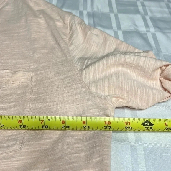 Jack & Jones.T shirt,men XL textured light peach short sleeve, rolled up cuff - Picture 9 of 13